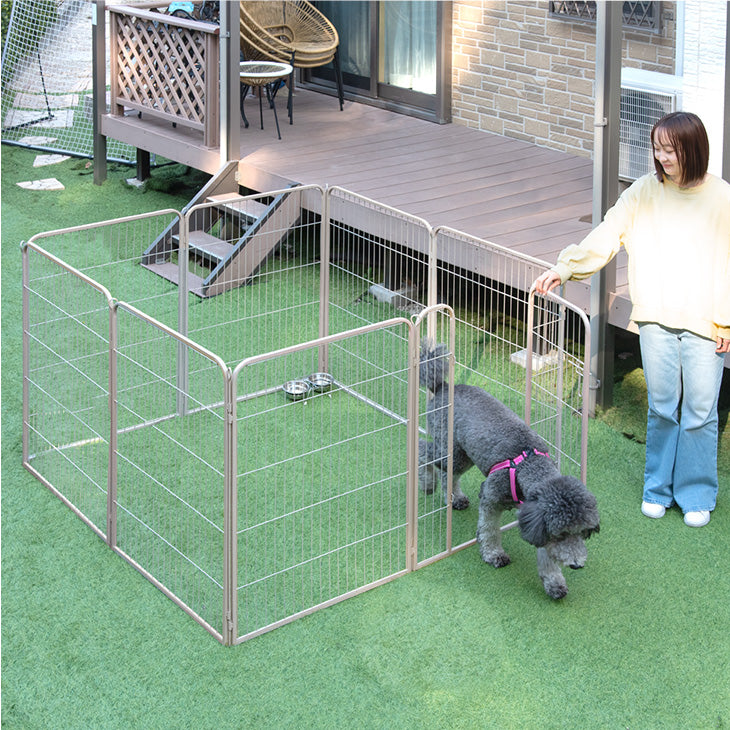 ペットサークル ハイタイプ　100cm　グレージュ ペットサークル ハイタイプ 100cm グレージュ （大型犬対応