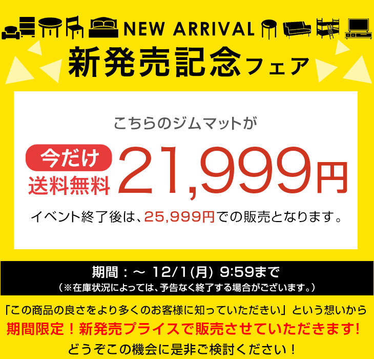 【新発売記念プライス】フロアマット 厚み25mm 16枚 ゴムマット 防水 防音 頑丈 トレーニングマット ジム〔99901110〕