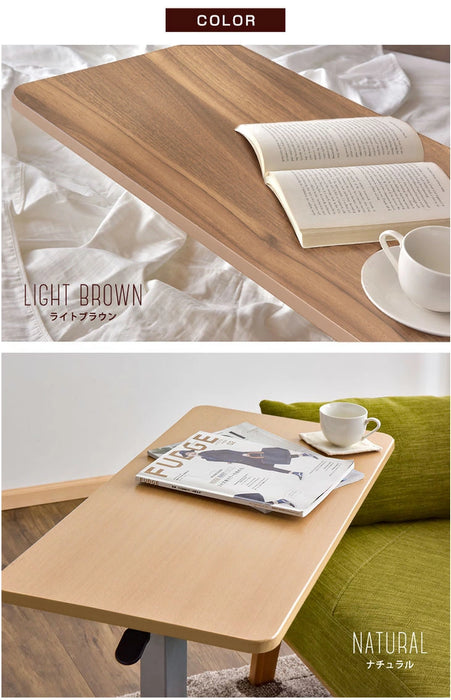 昇降式デスク サイドテーブル ガス圧 キャスター式〔41900005〕