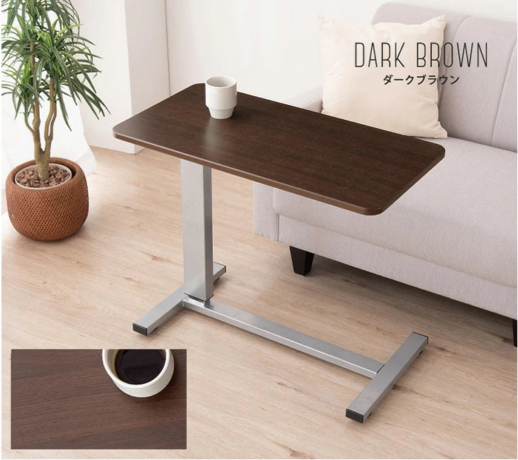 昇降式デスク サイドテーブル ガス圧 キャスター式〔41900005