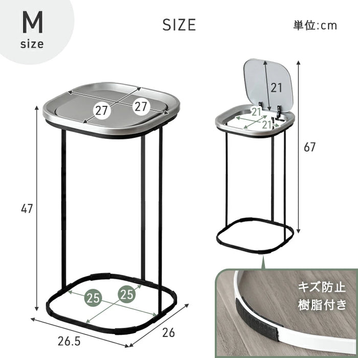 【新発売記念プライス】［30L］蓋付きゴミ箱 プッシュ式スリム キッチン コンパクト 省スペース ゴミ袋スタンド ダストボックス ゴミ箱 〔41900009〕