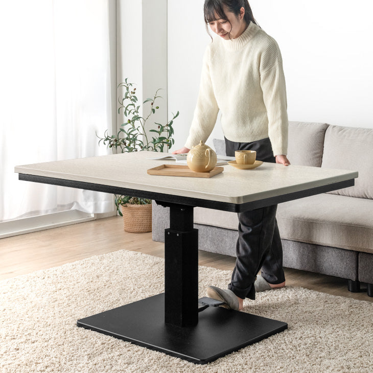 超お買い得！昇降こたつ、布団付き、手元リモコン、カーボンヒーター、瞬足ヒーター 幅120×80] 速暖2秒！ 昇降 こたつテーブル 手元コントローラー