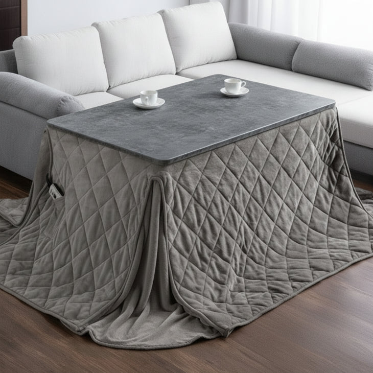 昇降式こたつ 2点セット 速暖2秒 ハロゲンヒーター 手元コントローラー