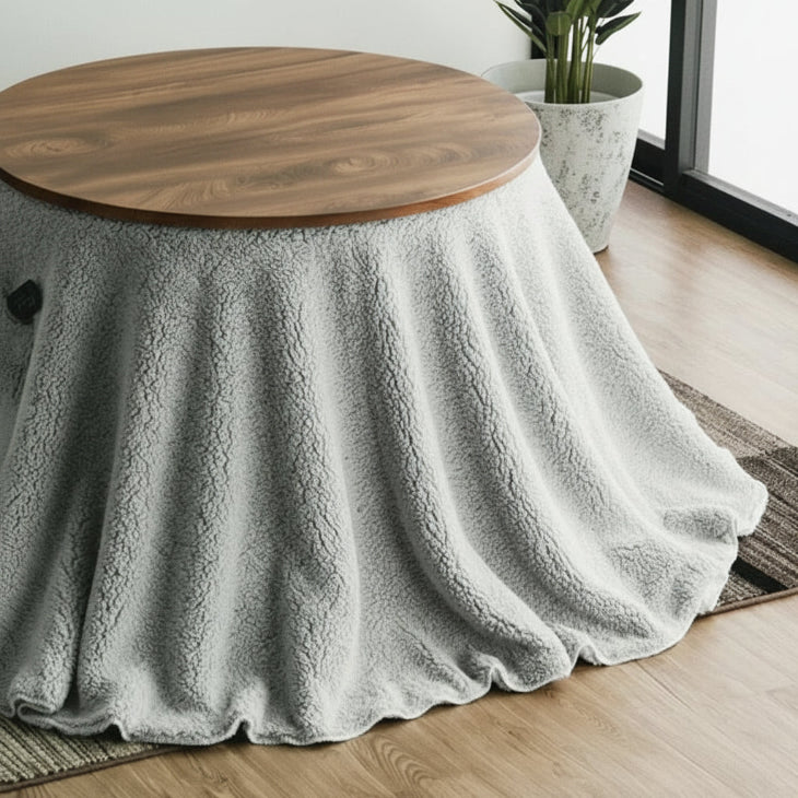 直径260cm】ボア リバーシブル こたつ掛布団 円形 単品 こたつ掛け布団