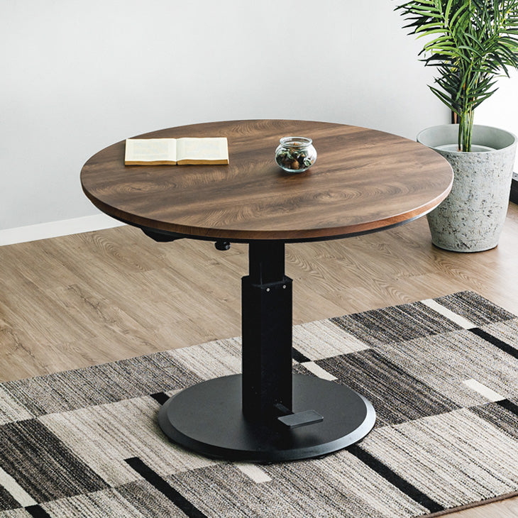 幅100cm] 昇降式こたつ 4人掛け ハイタイプ 手元コントローラー 円形