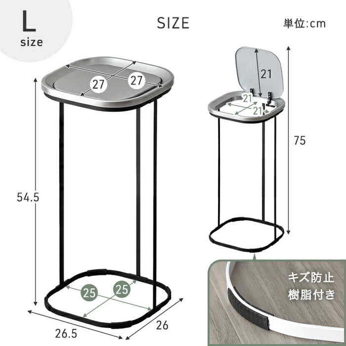 【新発売記念プライス】［30L］蓋付きゴミ箱 プッシュ式スリム キッチン コンパクト 省スペース ゴミ袋スタンド ダストボックス ゴミ箱 〔41900009〕