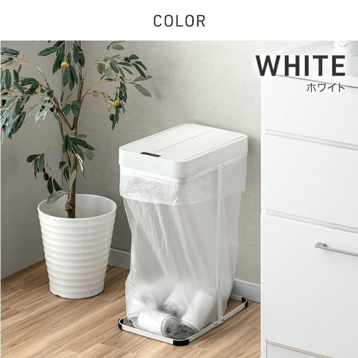 【新発売記念プライス】自動開閉 ゴミ箱 45L 両開き 触れ0無 スリム 電動 蓋付き ダストボックス おしゃれ〔41910013〕