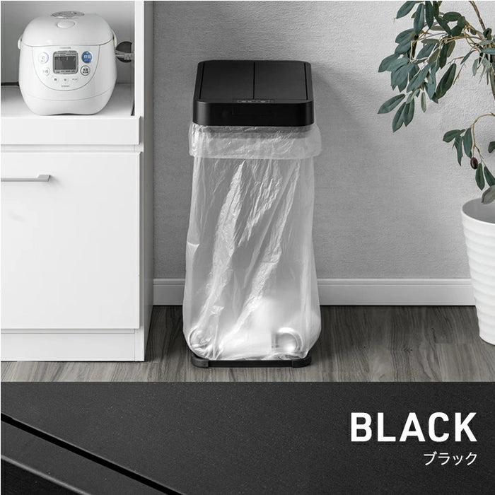 【新発売記念プライス】自動開閉 ゴミ箱 45L 両開き 触れ0無 スリム 電動 蓋付き ダストボックス おしゃれ〔41910013〕