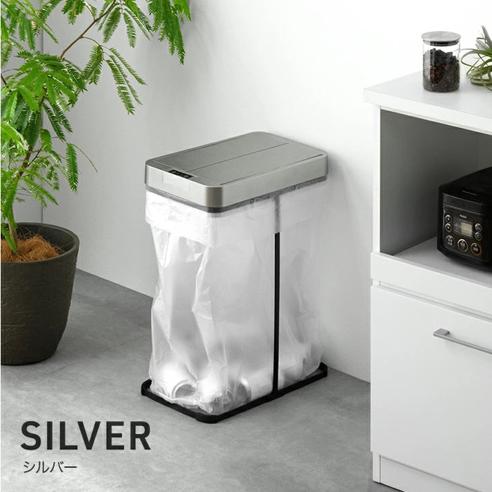 【新発売記念プライス】自動開閉 ゴミ箱 45L 両開き 触れ0無 スリム 電動 蓋付き ダストボックス おしゃれ〔41910013〕