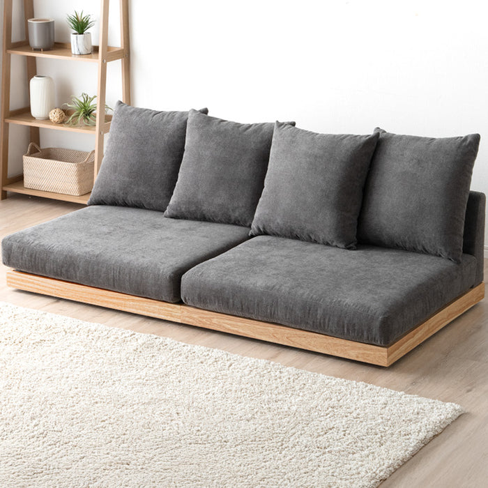 幅180cm］洗えるカバーリング フロアソファ 3人掛け ローソファ ソファ