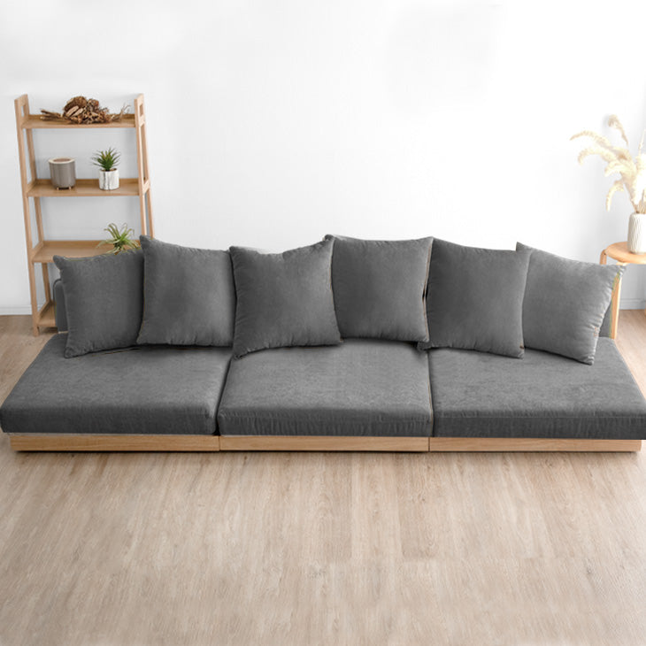 幅270cm］洗えるカバーリング フロアソファ 4人掛け ローソファ ソファ