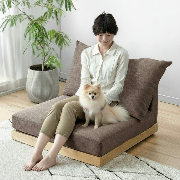 ［幅90］ひっかきに強い フロアソファ 洗える カバーリング 木製フレーム ペットがいる家庭でも安心 ローソファ 北欧〔42500126〕