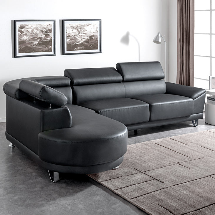 カウチソファ ヘッドレスト 6段階 4人掛け 3人掛け ソファ