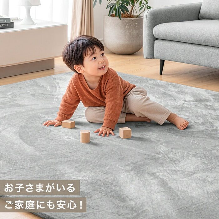 【新発売記念プライス】［185×185］［厚さ15mm］洗える カバーリング 高反発 フランネル ラグ ホットカーペット対応〔43300263〕