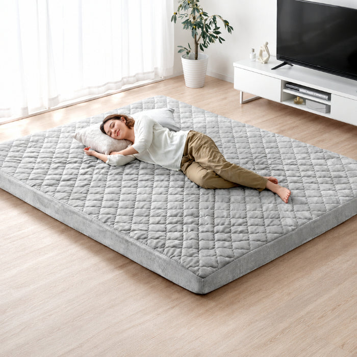 新品☆185×240cm♪極厚3cm！茶系♪まるで敷布団ふわラグ〇B149 3畳] もはや、布団。超極厚100mm 洗える カバーリングラグ 高反発