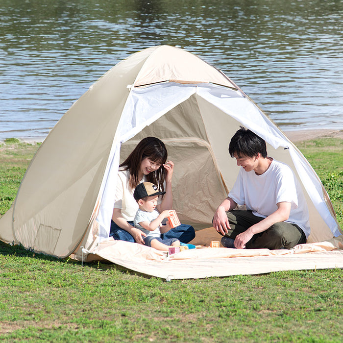 めざましテレビで紹介》［250cm］サンシェード付 ポップアップテント