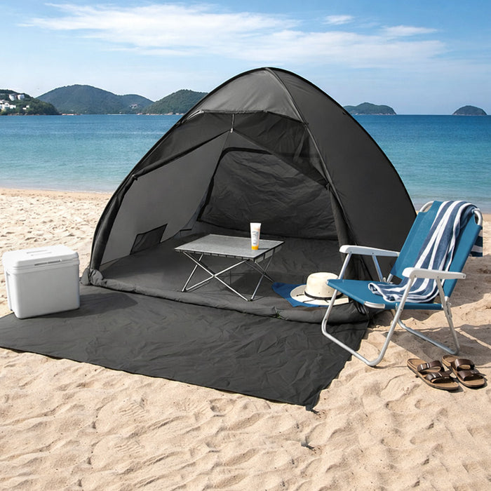 めざましテレビで紹介》［250cm］サンシェード付 ポップアップテント