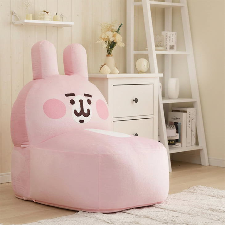 ピンクのうさぎ ビーズソファ 洗えるカバー ソファ ローソファ フロア