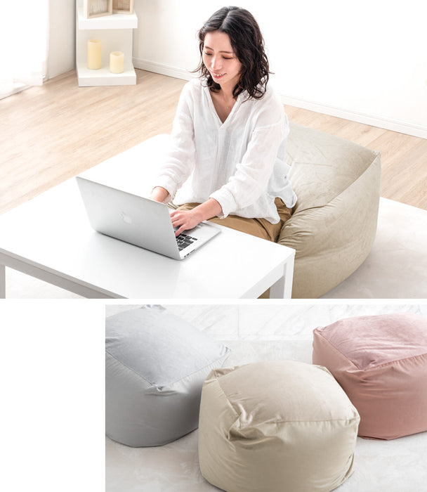 Lサイズ］くすみカラーに一新！ビーズクッション 洗える カバー