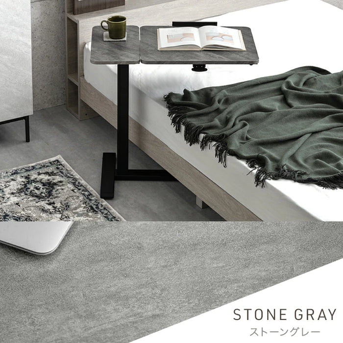 無段階昇降デスク 角度調整 サイドテーブル キャスター付き マルチテーブル ソファテーブル 昇降テーブル〔45400151〕