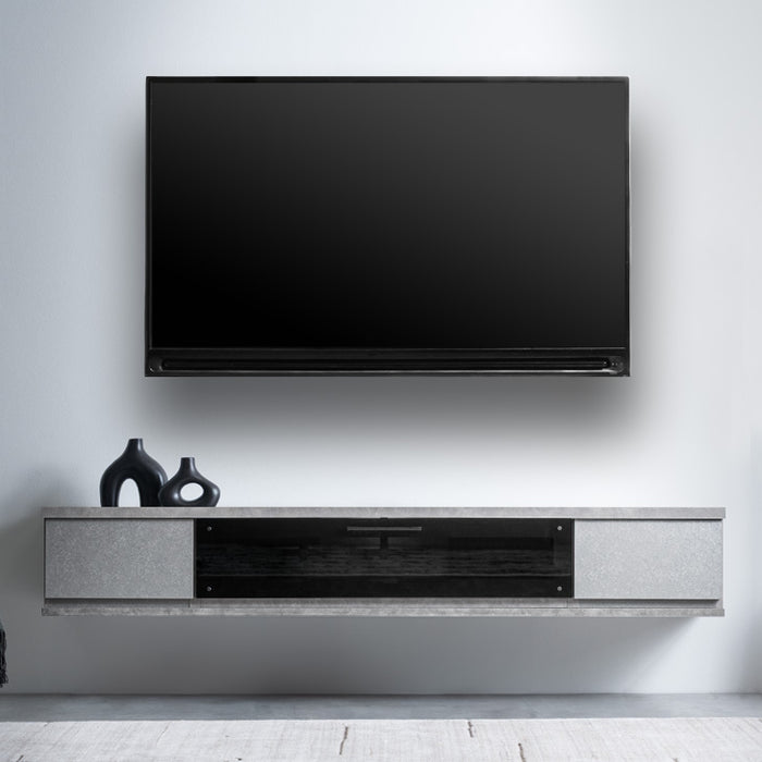 ［幅180］テレビ台 フロート 壁掛け 完成品 国産 大川家具 引き出し収納 モダン フロートボード おしゃれ〔48100046〕