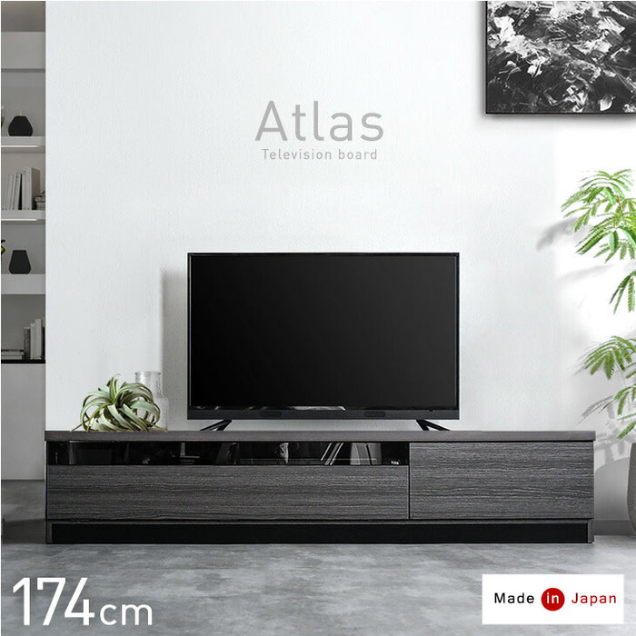幅174cm］ 配線スッキリ テレビ台 ローボード 国産 完成品 *アトラス