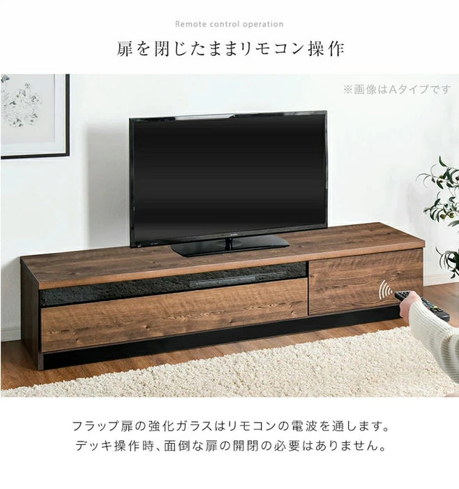 ［幅174cm Aタイプ］ 国産 完成品 テレビ台 木製 テレビボード 背面収納 コード収納 ロータイプ TV台 おしゃれ【超大型商品】〔49100017a〕