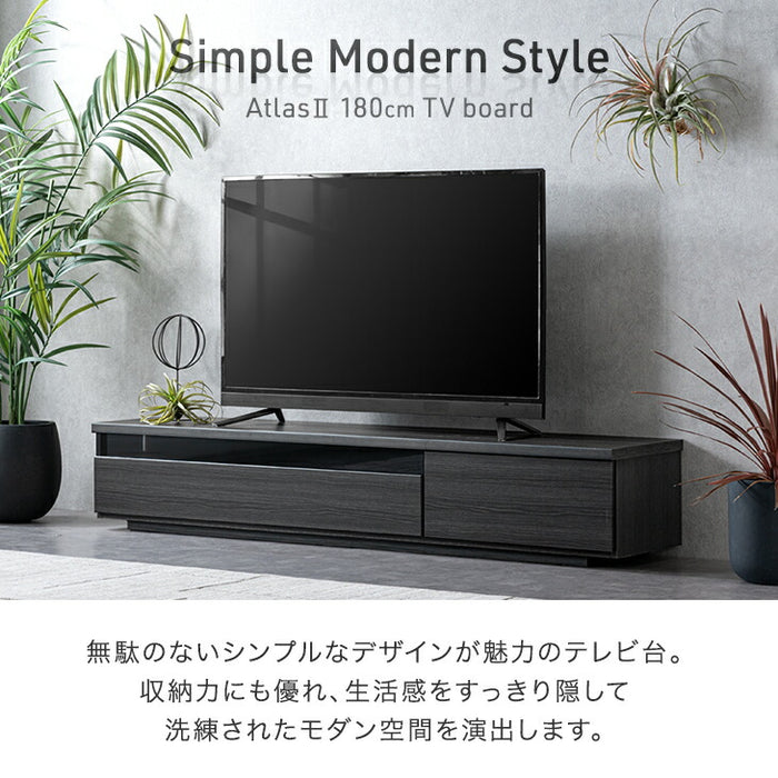 ［幅180cm］ 国産 完成品 テレビ台 木製 テレビボード 背面収納 コード収納 ロータイプ TV台 おしゃれ【超大型商品】〔49100017〕