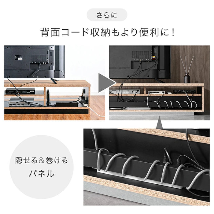 ［幅180cm］ 国産 完成品 テレビ台 木製 テレビボード 背面収納 コード収納 ロータイプ TV台 おしゃれ【超大型商品】〔49100017〕