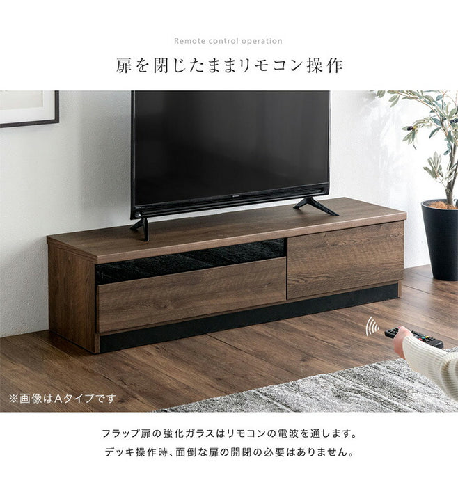 ［幅140cm Aタイプ］配線スッキリ テレビ台 ローボード 国産 完成品 *アトラス-TG* 木製 ロータイプ 背面収納 コード収納〔49100055a〕
