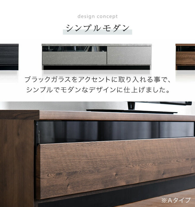 ［幅140cm Bタイプ］配線スッキリ テレビ台 ローボード 国産 完成品 *アトラス-TG* 木製 ロータイプ 背面収納 コード収納〔49100055b〕