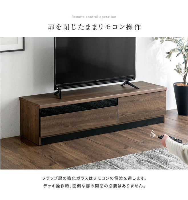 ［幅140cm］配線スッキリ テレビ台 ローボード 国産 完成品 *アトラス-TG* 木製 ロータイプ 背面収納 コード収納〔49100055〕