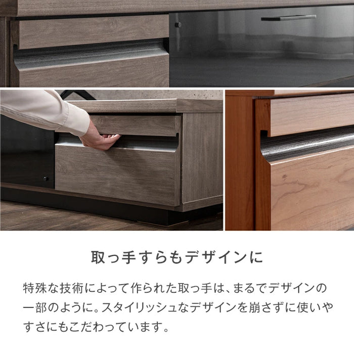 幅180㎝ テレビ台 ローボード 国産 完成品 ローボード 収納【超大型商品】 〔49100111〕