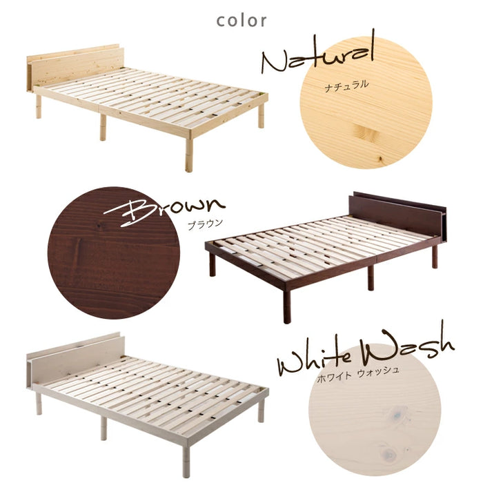 宮棚付き　ダブルベッド　美品　コイルマットレス、高反発マットレスセット ダブル] ベッド 宮付き 高反発マットレス付き ブックシェルフ 収納付き