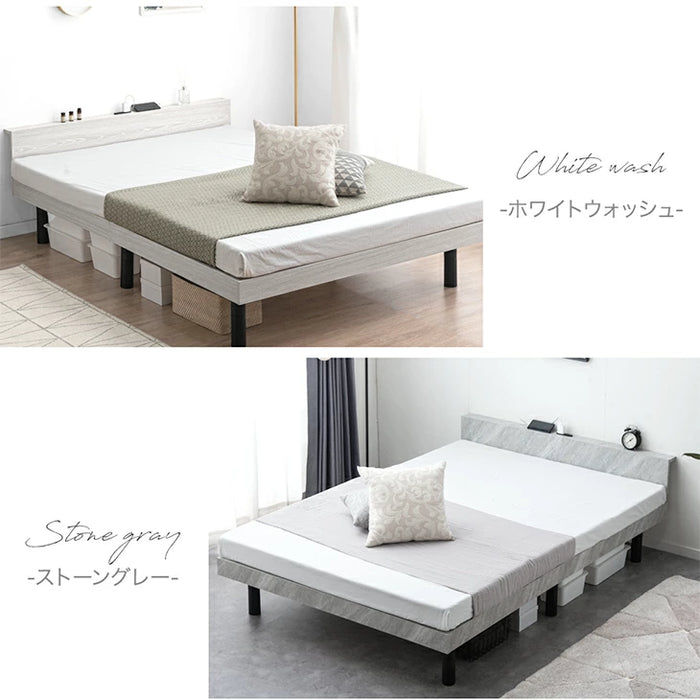 ベッドフレーム シングル ベッド 宮棚 2口コンセント ホワイト ベッドフレーム シングル ベッド 宮棚 2口コンセント ホワイト