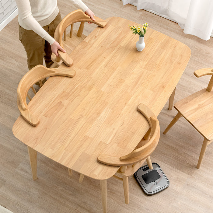 [幅135] ダイニングテーブル 単品 135×80 4人掛け 食卓テーブル 食卓 長方形 木製 〔49600184〕