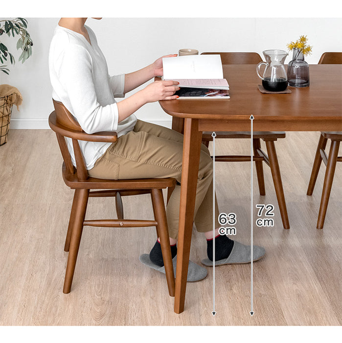 [幅135] ダイニングテーブル 単品 135×80 4人掛け 食卓テーブル 食卓 長方形 木製 〔49600184〕