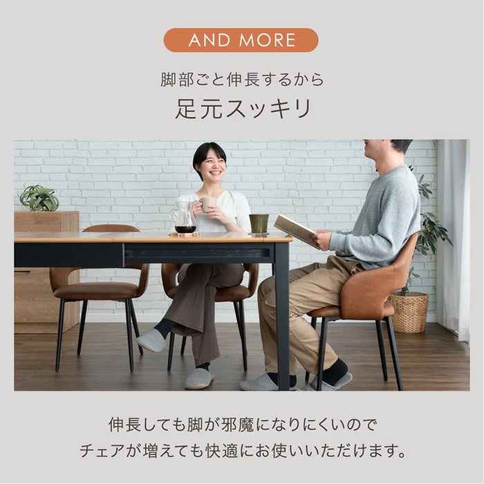 3段階 伸長式 ダイニングテーブル 単品 幅120-150-180 木製 4～6人掛け