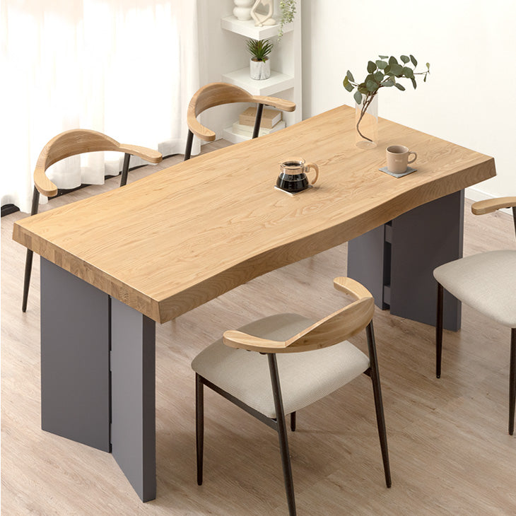 モモナチュラル アルダー材 オイル塗装 ダイニングテーブル 4人がけ