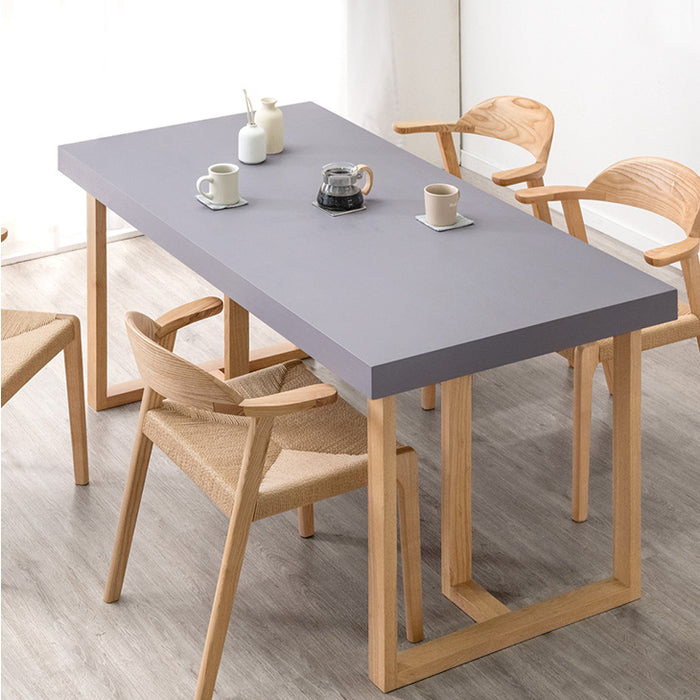 幅160cm] モルタル調 ダイニングテーブル 単品 4人掛け 天然木
