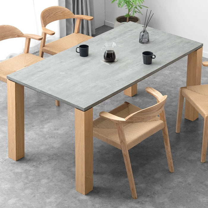 コンクリート調おしゃれテーブル NO COFFEE ローテーブル（幅90cm）引出し収納付きでコンクリート