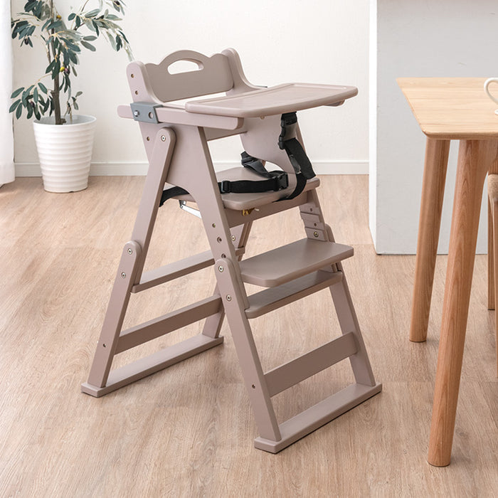 2WAYハイ＆ロー ベビーチェア 天然木 テーブル 折りたたみ 持ち運び