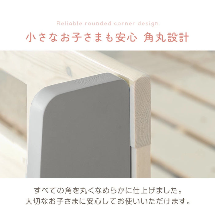 【新発売記念プライス】天然木 二段ベッド 高さ3段階調整 分離 左右組み替えOK ロータイプ140cm【超大型商品】〔49600381〕