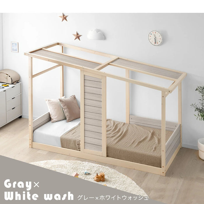 【新発売記念プライス】コテージ型 キッズベッド 木製 シングル 子供ベッド 子供部屋 おしゃれ HIDE-A COTTAGE【搬入設置込み】【超大型商品】〔99900165〕