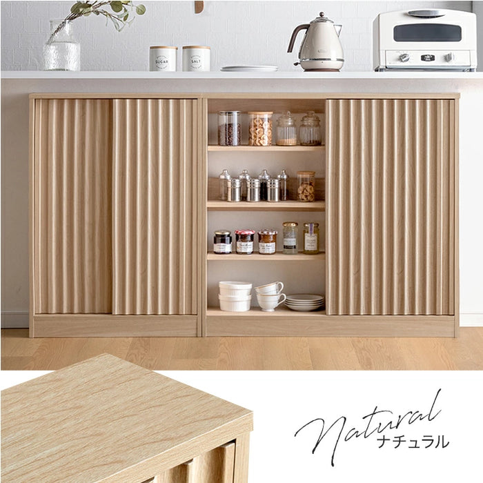 キッチン 棚 スリム 扉付き カウンター下収納 キッチンラック ハイタイプ 食器棚 食器ラック 幅94cm キッチン収納