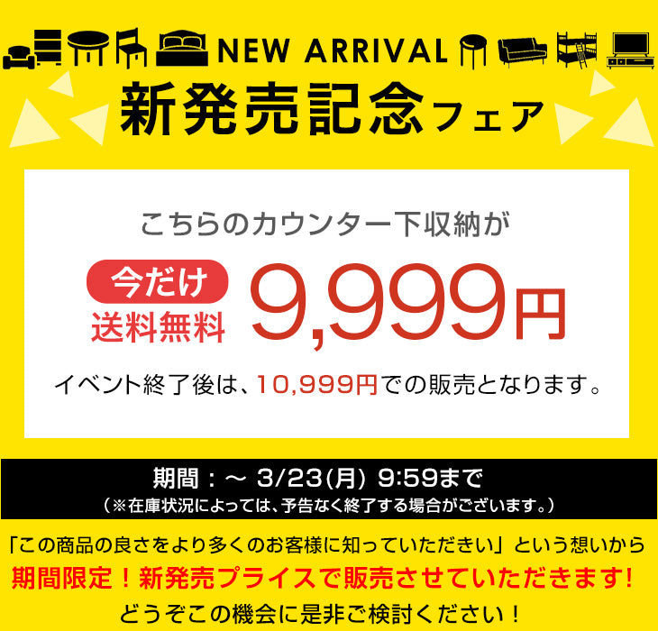 【新発売記念プライス】［幅60cm］［奥行20cm］カウンター下収納 扉付き 7段階可動棚 スリム 木製 キッチン収納〔49600435〕