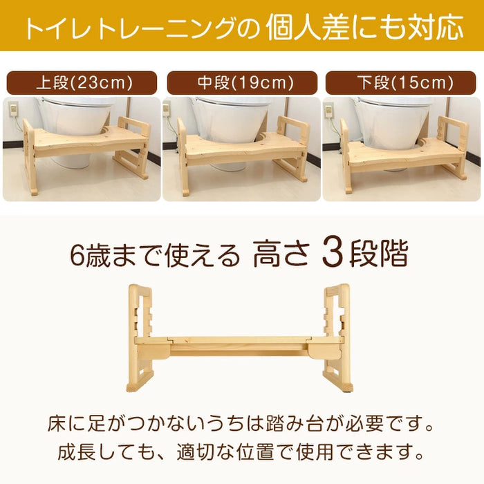 【アウトレット 旧仕様品】トイレ 踏み台 子ども トイレトレーニング 3段階調節 足置き台 洋式〔4960074210〕