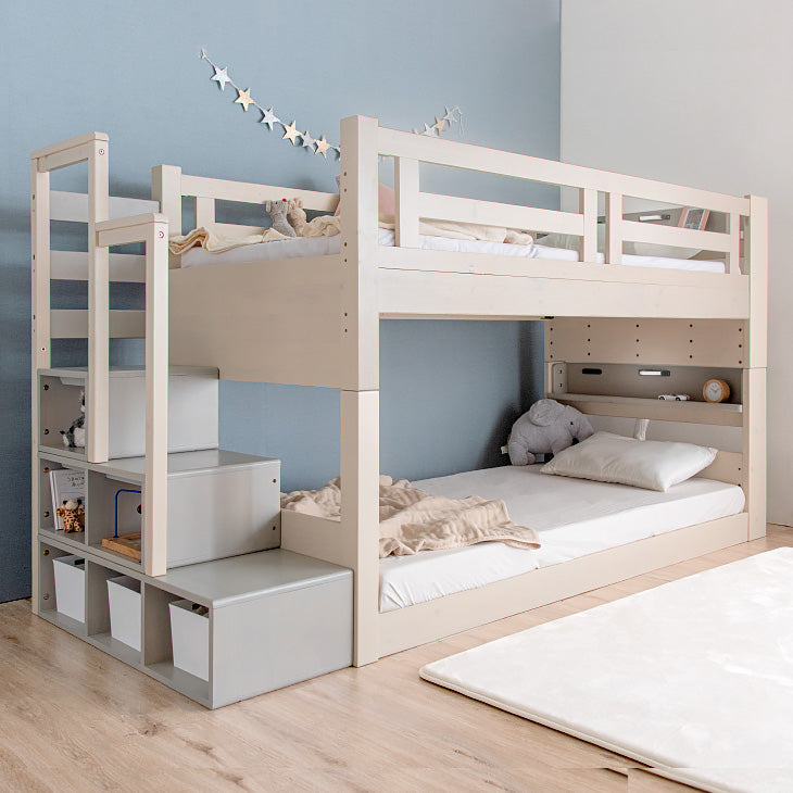 お得セット］現役ママが考えた 二段ベッド 洗える高反発