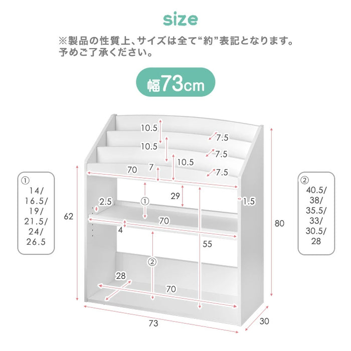 ①Ｍ様 絵本棚、おもちゃ棚セット 絵本ラック Tiddy(ティディ) 幅92cm 3色対応の通販情報 - 家具通販の