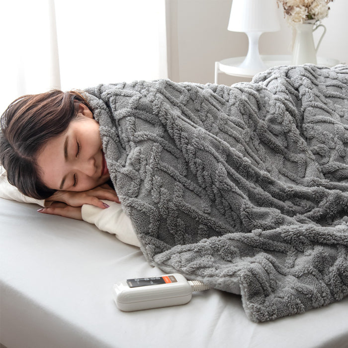 【新発売記念プライス】［幅80×長さ130］ 電気毛布 3段階 温度調節 丸洗い可 フランネル生地 省エネ ダニ退治  掛け敷き毛布〔30300026〕